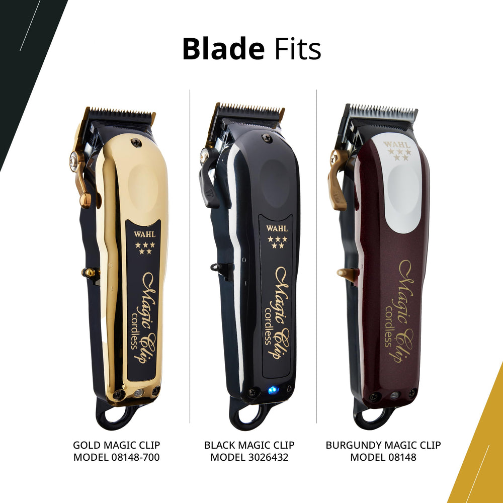 Wahl Professional stagger-tooth bladeset in action delivering even texture blending.