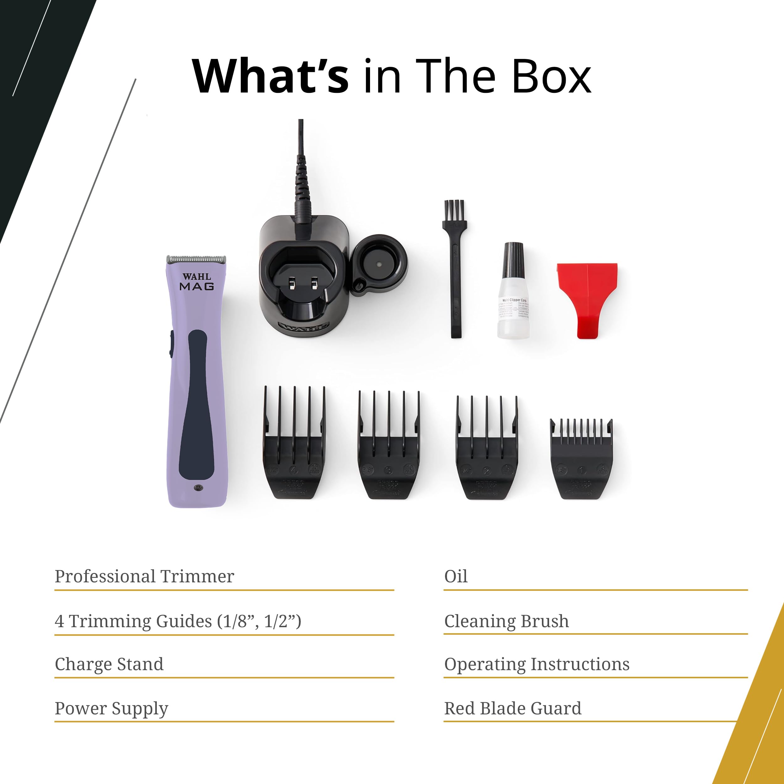 Wahl Sterling MAG lithium-ion battery supports up to 2 hours cordless trimming