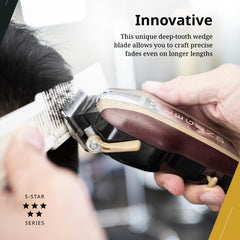 Wahl Professional wedge blade close-up showing sharp cutting edge for clean fades