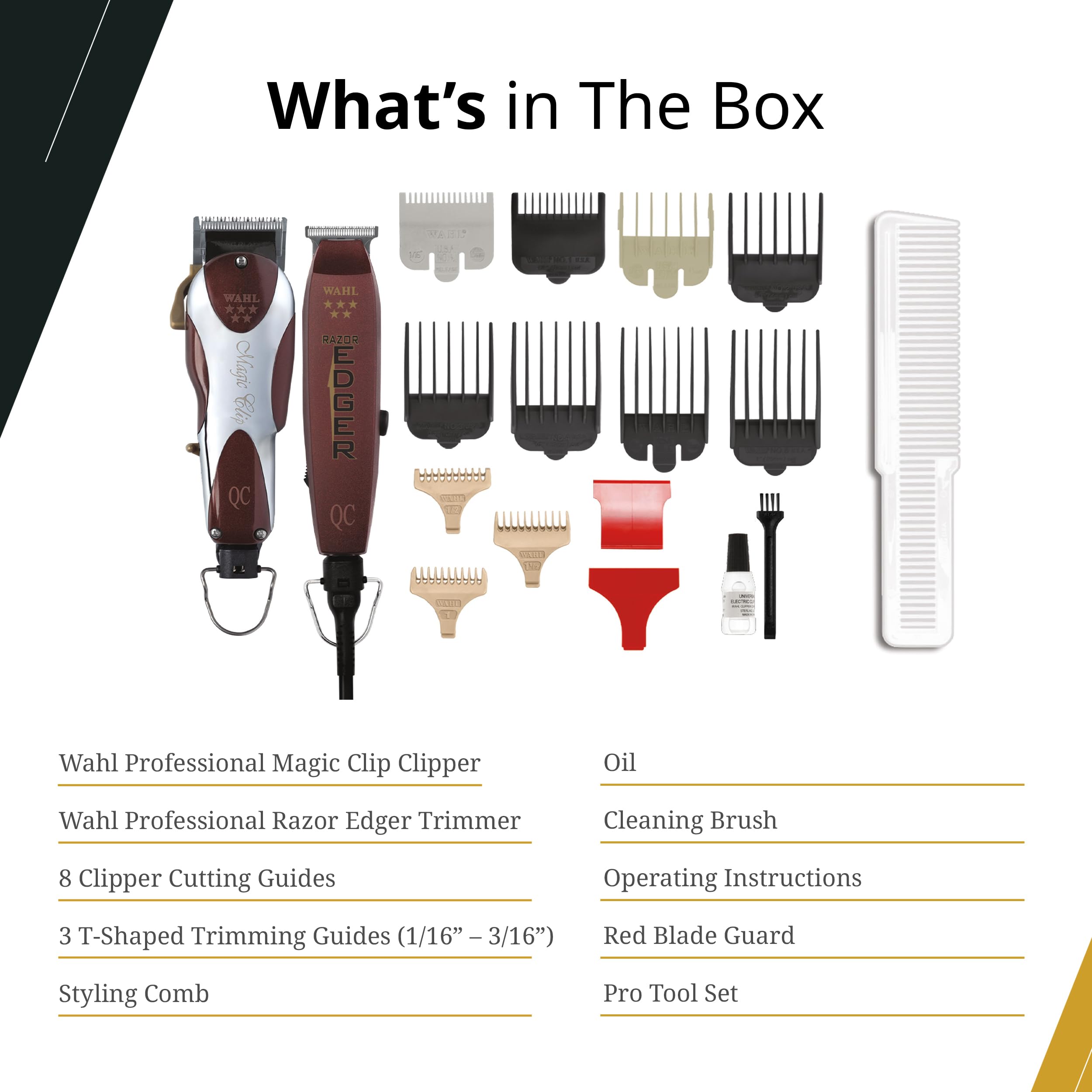 Wahl Professional Unicord Combo oil and brush essential maintenance for smooth performance