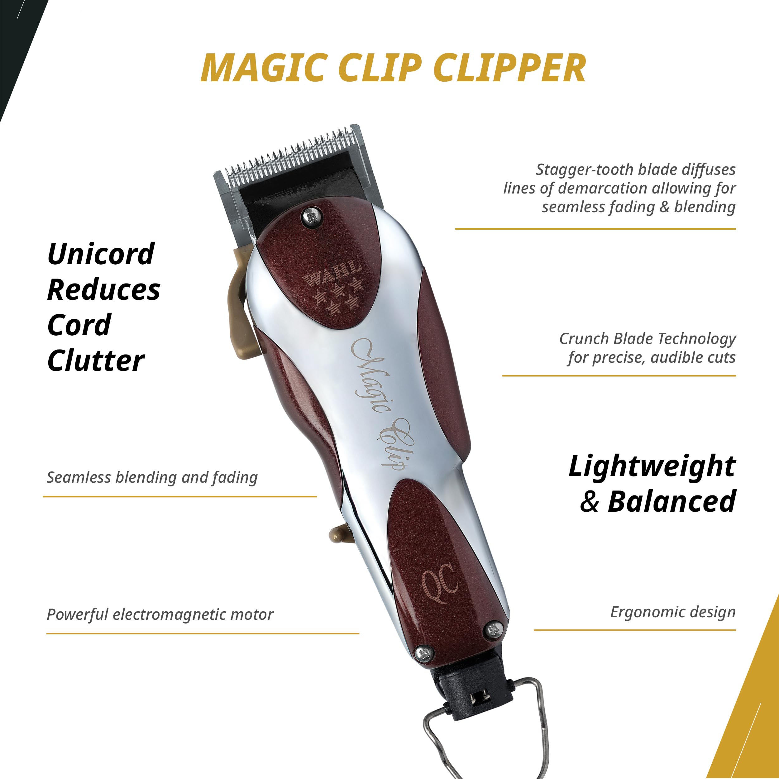 Wahl Professional Unicord Combo trimmer detail showing sharp blade for precise edging