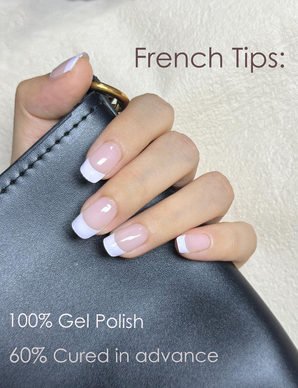 Wahrshei classic French nude strips close-up, delivering salon-like finish.