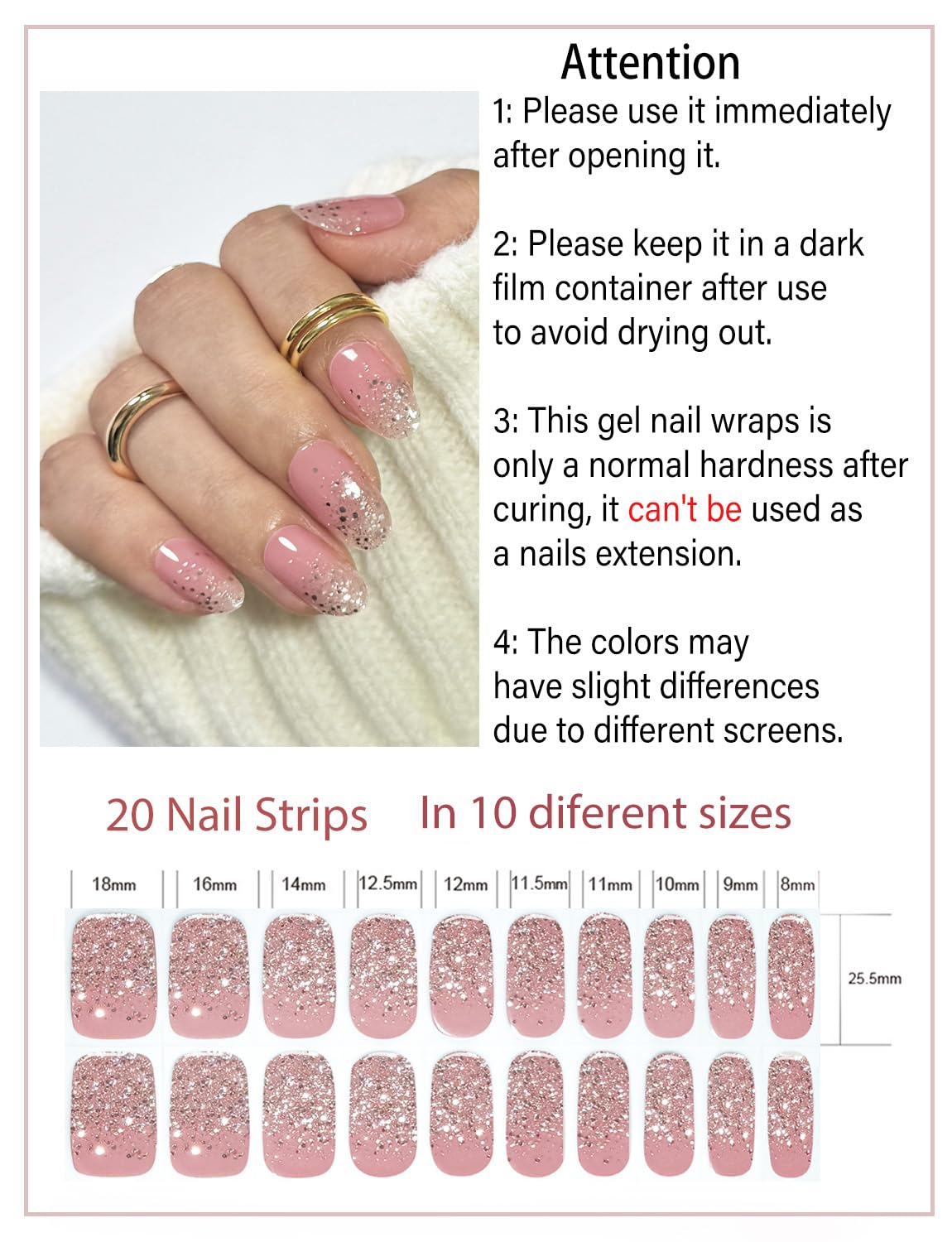 Wahrshei nail strips application on hand demonstrates quick DIY manicure.