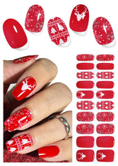 Wahrshei silver snowflakes nail wrap closeup for easy DIY salon like manicure