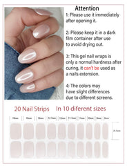 Wahrshei nail stick aids precise placement of gel strips.