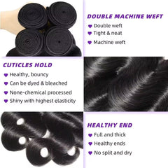 WAITWO 24-inch Brazilian body wave bundles for long, voluminous waves