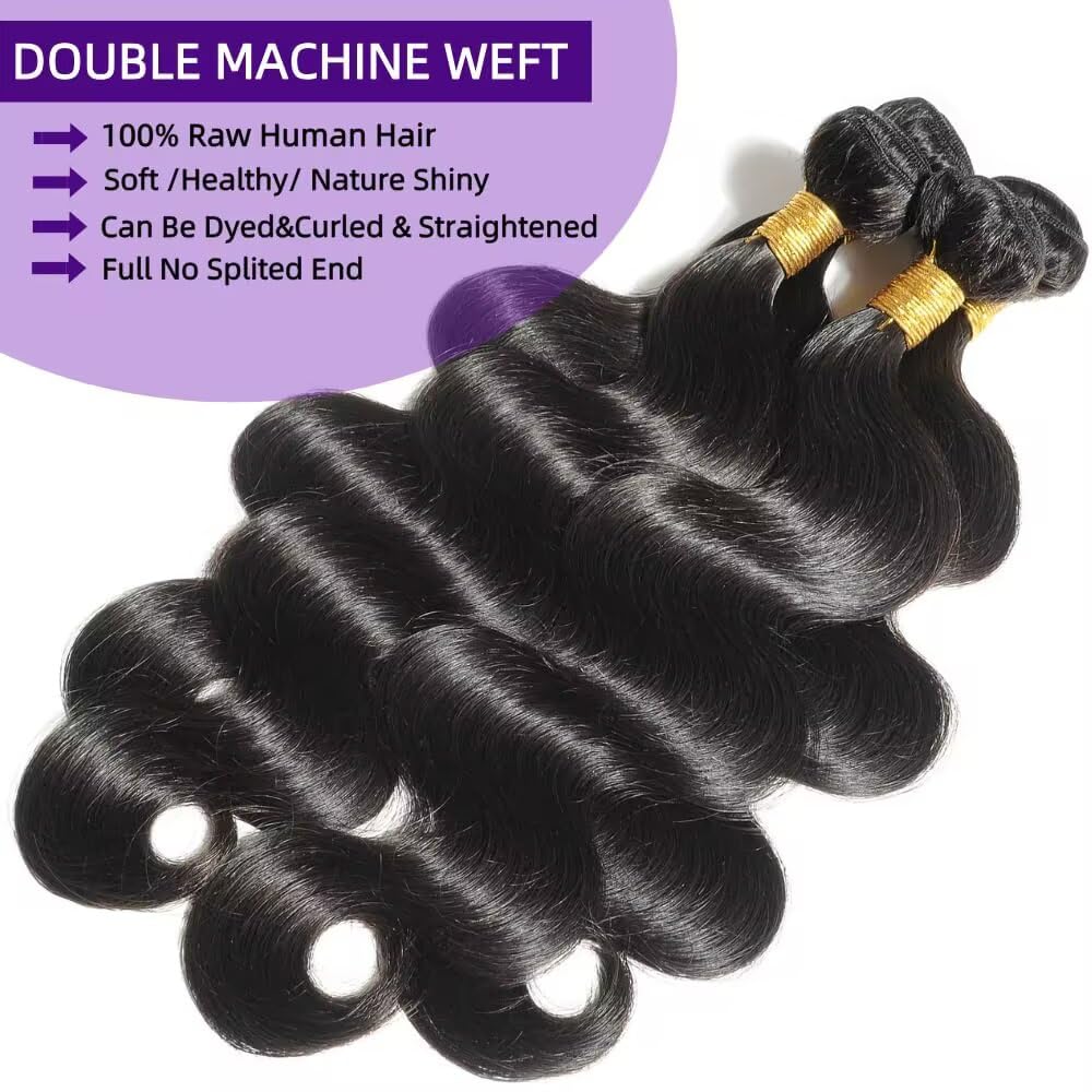 WAITWO 26-inch Brazilian body wave bundles for dramatic length and fullness