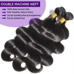 WAITWO 26-inch Brazilian body wave bundles for dramatic length and fullness