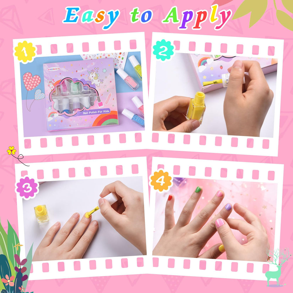 wakaniya water-based nail polish dries quickly for fast, clean nail art sessions