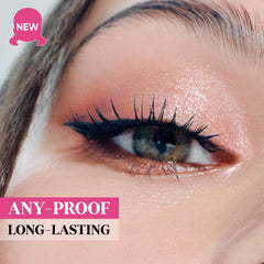 WAKEMAKE eyeliner precision-tip closeup highlights sharp line control for precise looks.