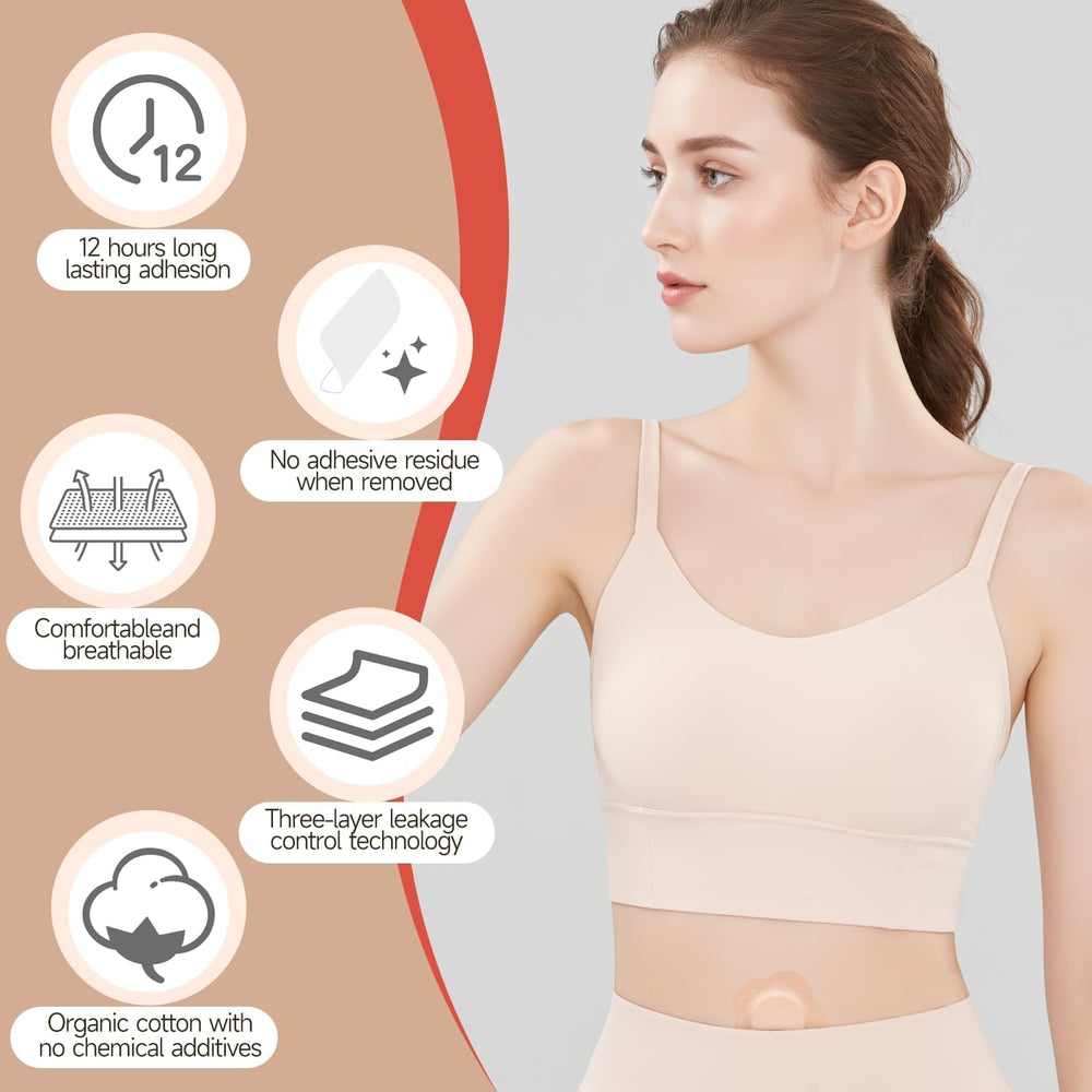 WALEJUC castor oil patches beige close-up demonstrates gentle, skin-friendly material.