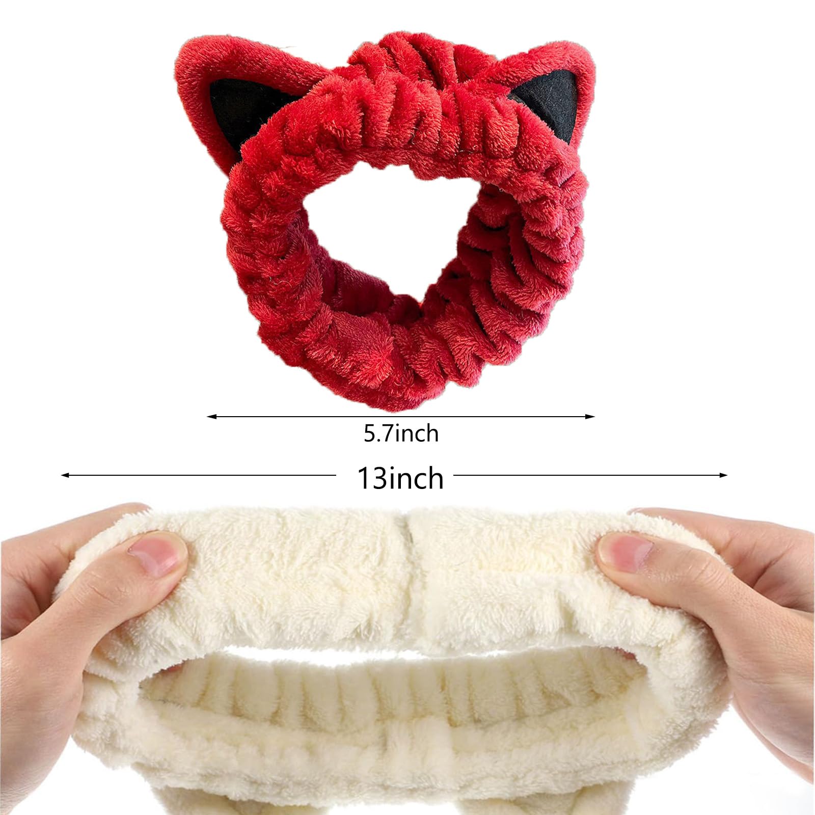 Waliah elastic-fit headband stretches for comfortable fit.