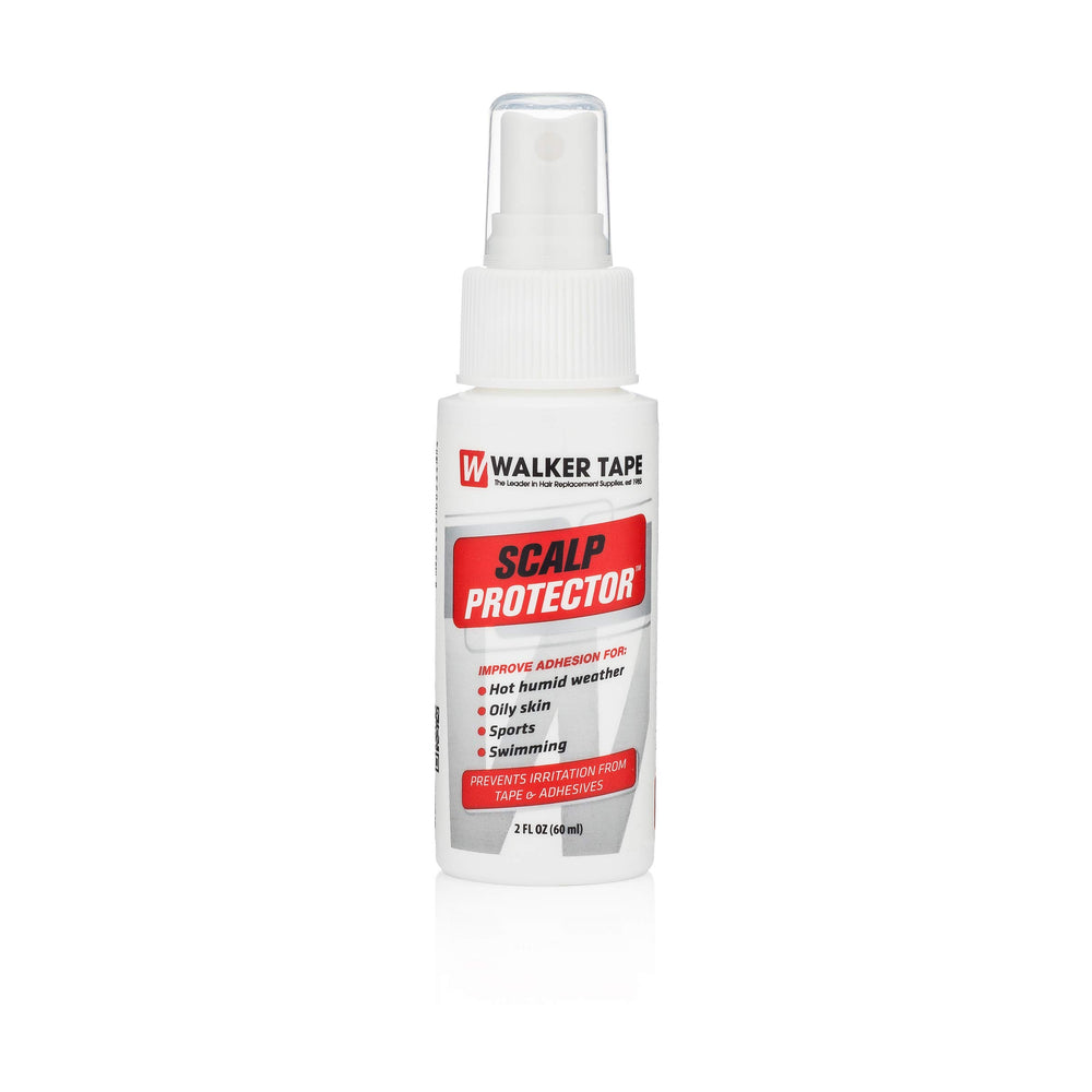 Walker Tape Scalp Protector Spray pack showcases a 2 oz bottle for scalp protection in humid climates.