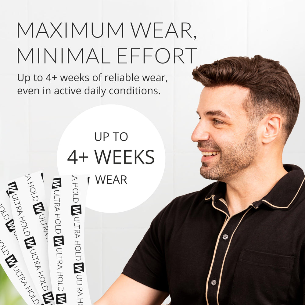 Walker Tape Ultra Hold: fijación transparente que se disimula con el cabello real.