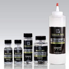 Walker Ultra Hold clear-drying adhesive shown in action for discreet, shine-free wear