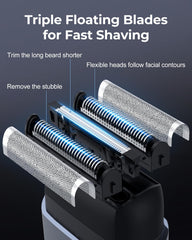 Walumen 8000 RPM motor enables fast, efficient shaving