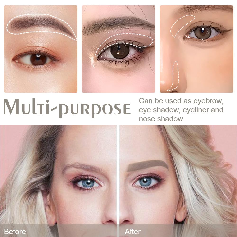 WanTuoluo brow palette brush in use for precise application.