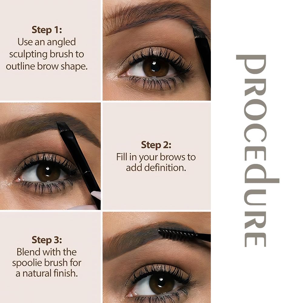 WanTuoluo brow powder close-up highlights soft, blendable texture.