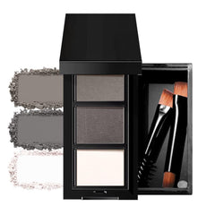 WanTuoluo brow palette taupe grey packaging for easy travel touch-ups.