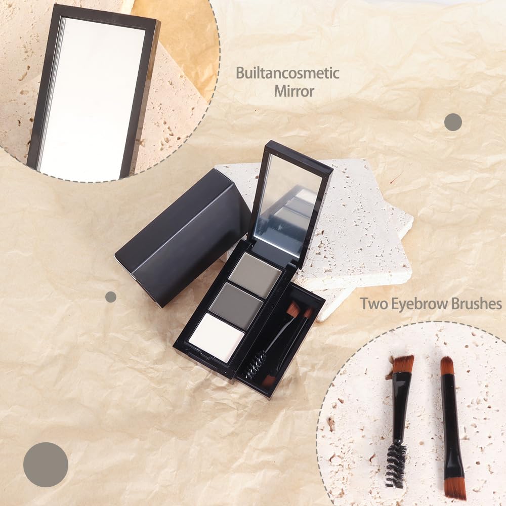 WanTuoluo brow palette travel case open with compact kit.