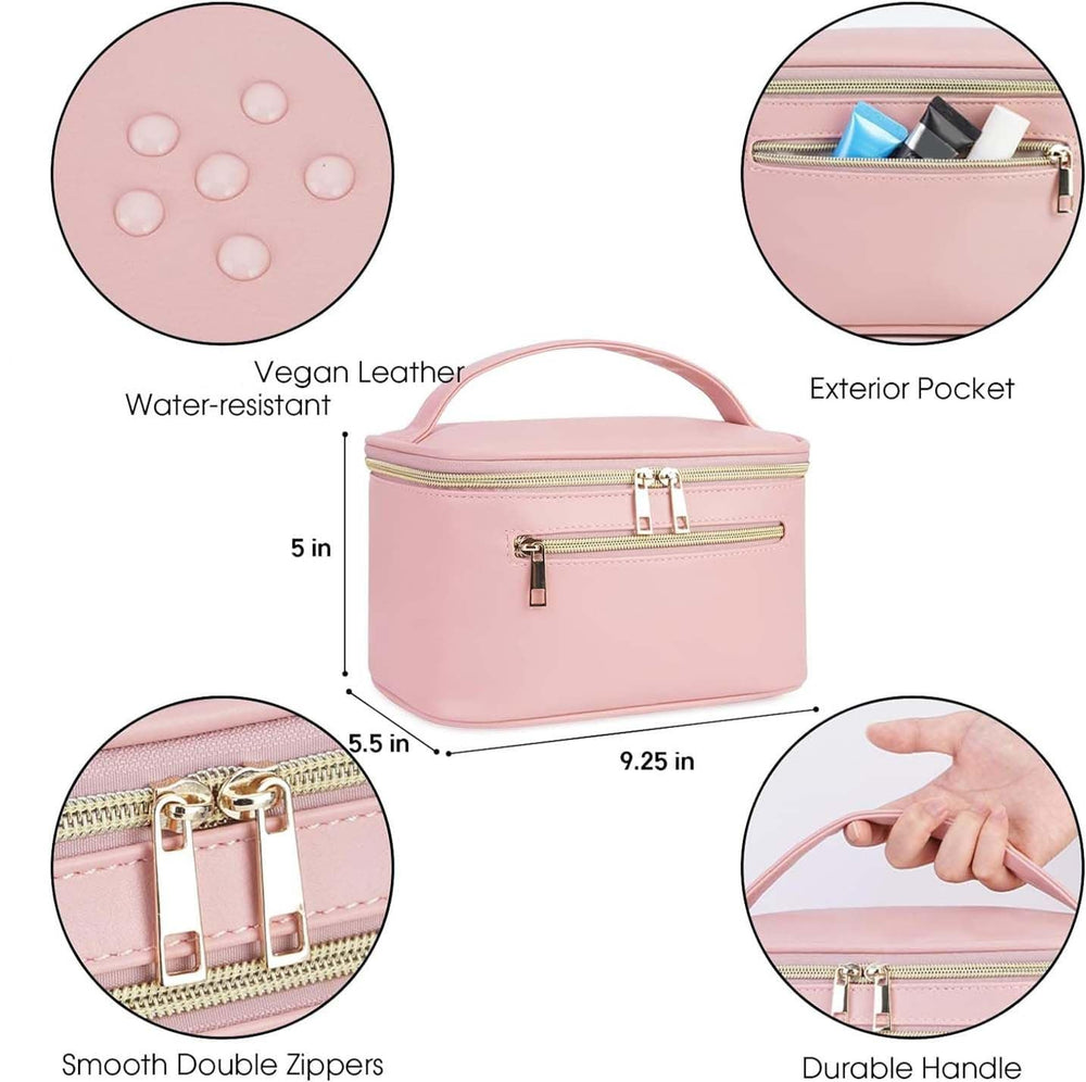 Wandering Nature makeup bag dimensions and weight suit weekend trips.