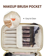 Wandering Nature makeup bag interior-organization reveals roomy space and side pockets.