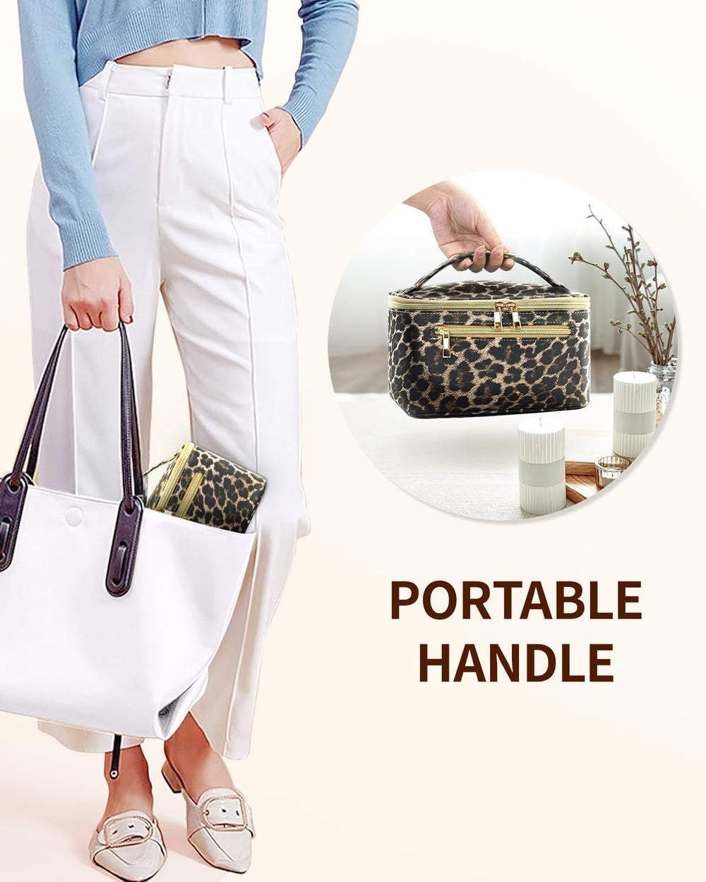Wandering Nature makeup bag travel-use-cases showcases versatile on-the-go organization.