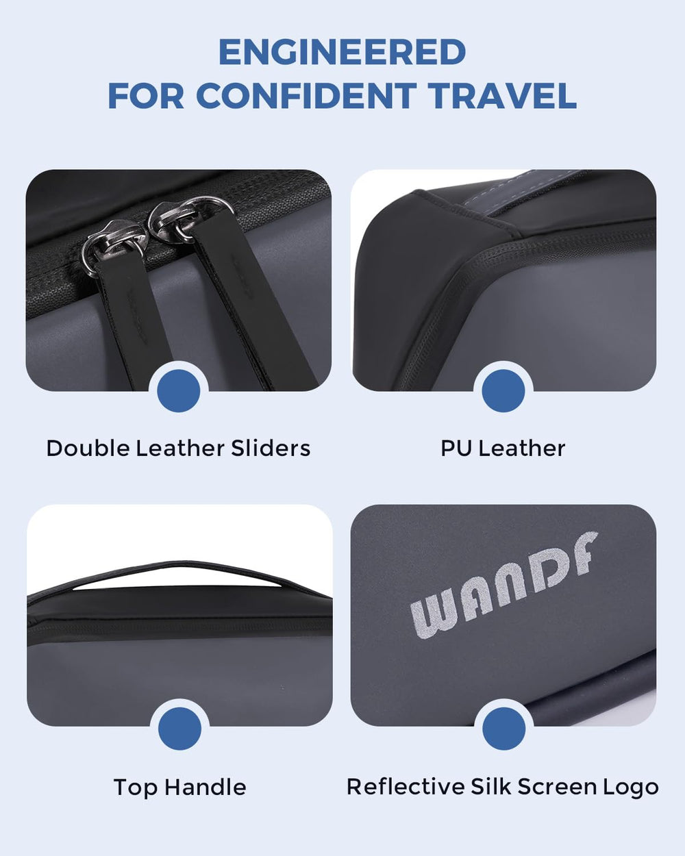 WANDF travel-ready compact design fits in luggage or backpack