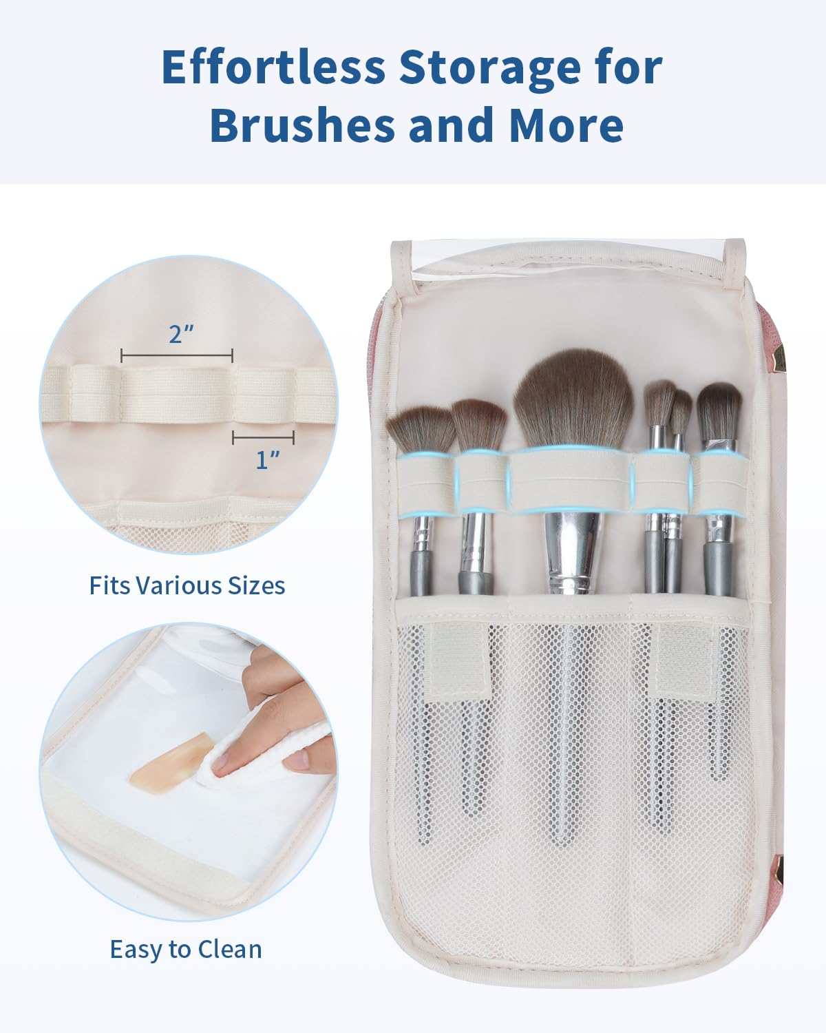 WANDF dusty pink top handle design enables easy grabbing and carrying