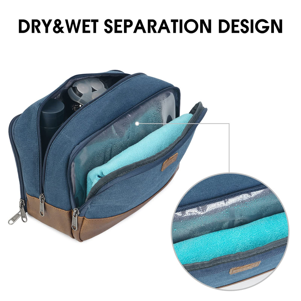 WANDF canvas with PU leather trim and sturdy handle for easy carrying.