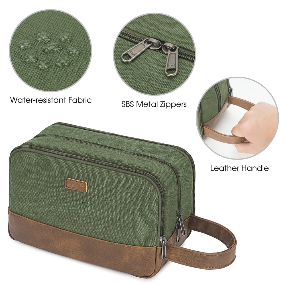 WANDF bag green side view highlights water-resistant fabric protection.