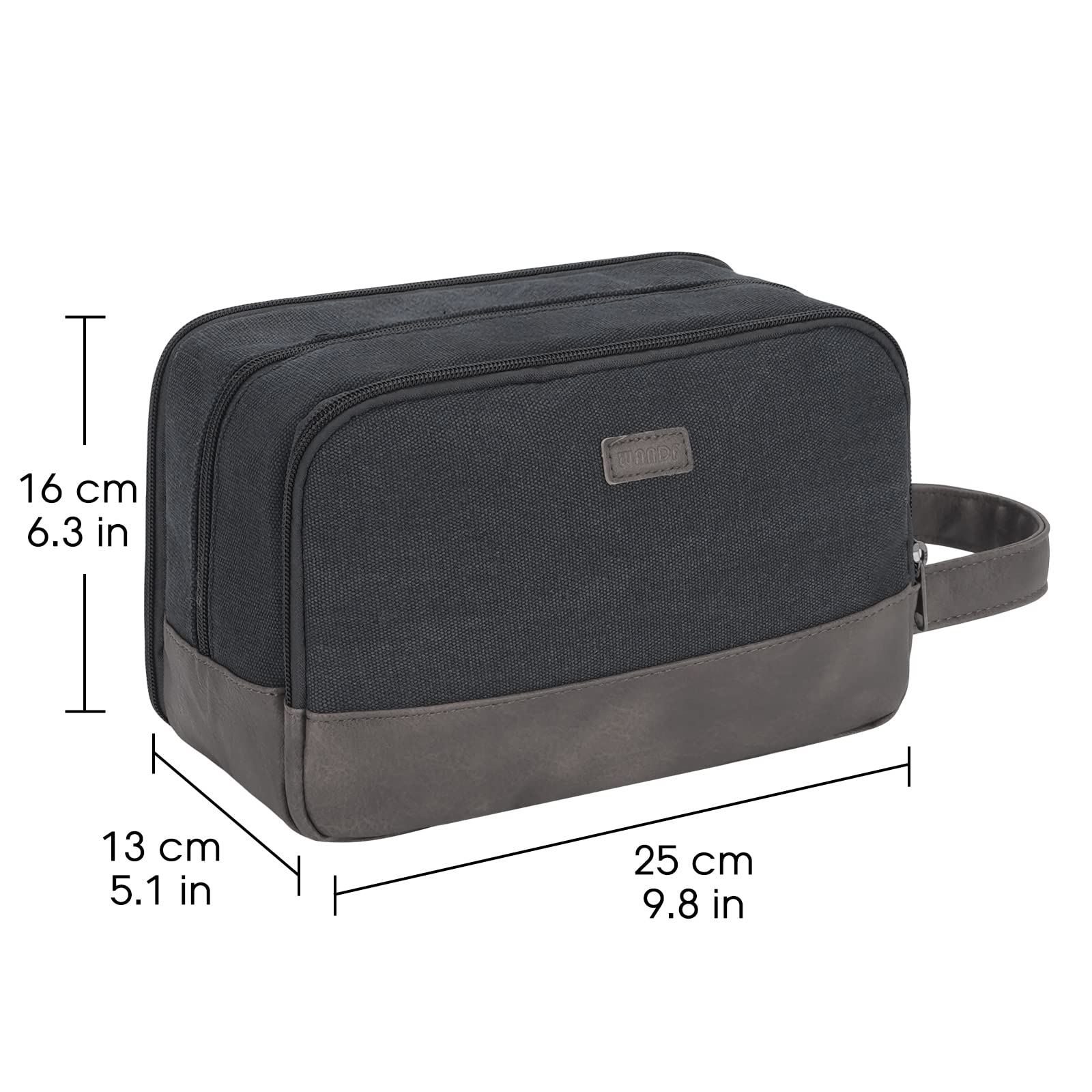 WANDF travel toiletry bag wet compartment isolates damp items during travel