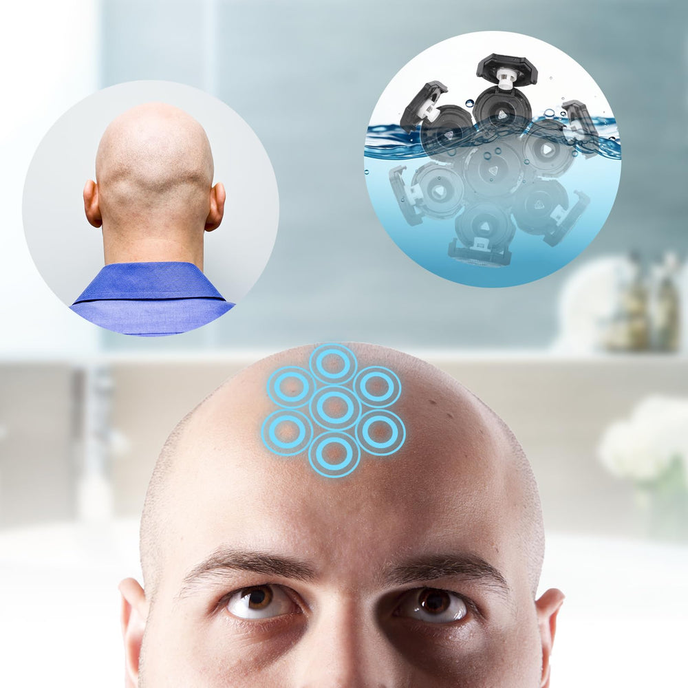 Wanocean double-layer blade head—captures hair smoothly, reduces pinching.