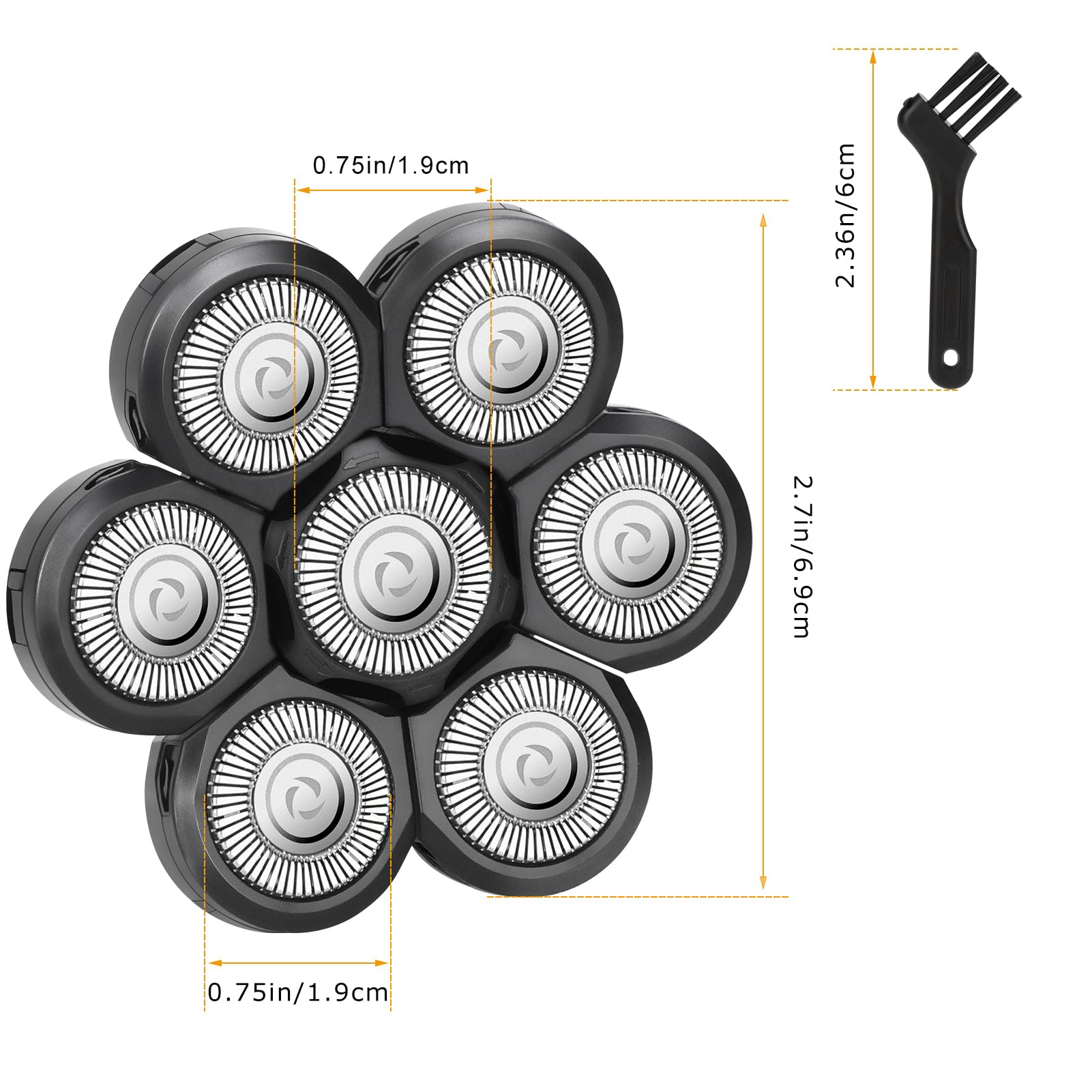 Wanocean replacement head for rotary shavers—easy upgrade to restore performance.
