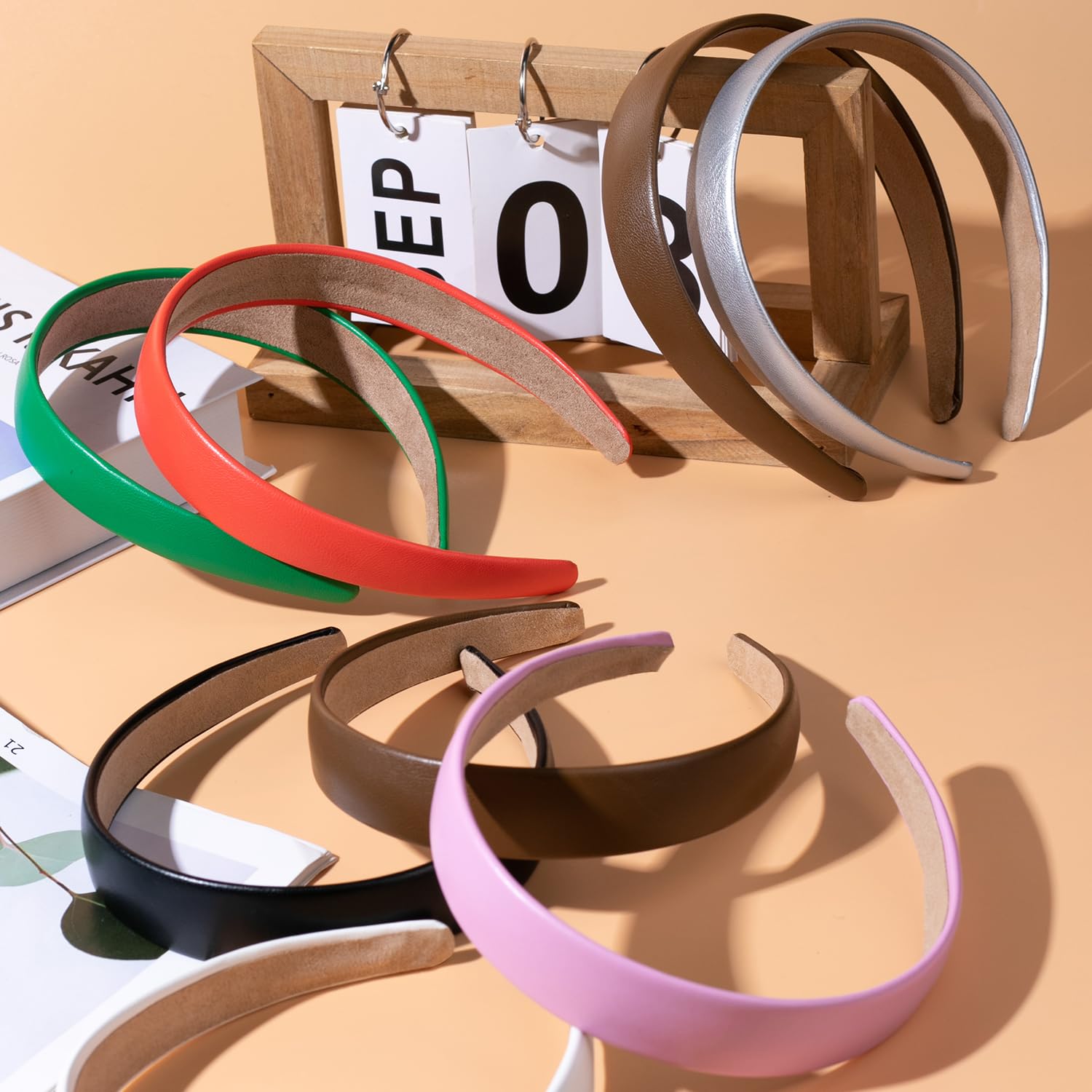 WantGor headband packaging highlights gift-ready brown accessory.