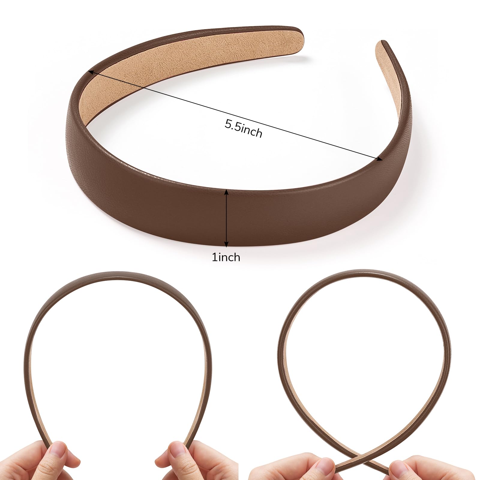 WantGor headband on hand shows stretchy design for comfortable all-day wear.