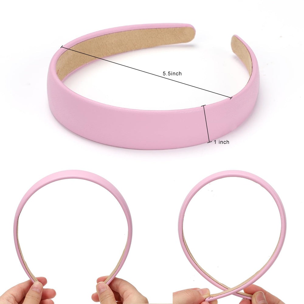 WantGor pink headband close-up highlighting non-slip inner lining