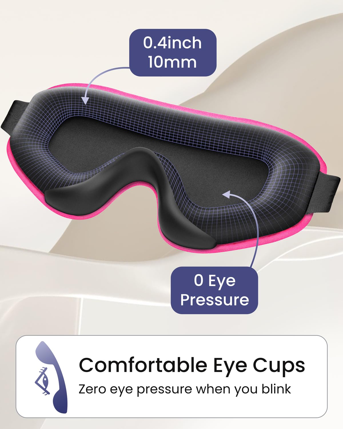 WAOAW Sleep Mask on-the-go use enables comfortable darkened rest anywhere.