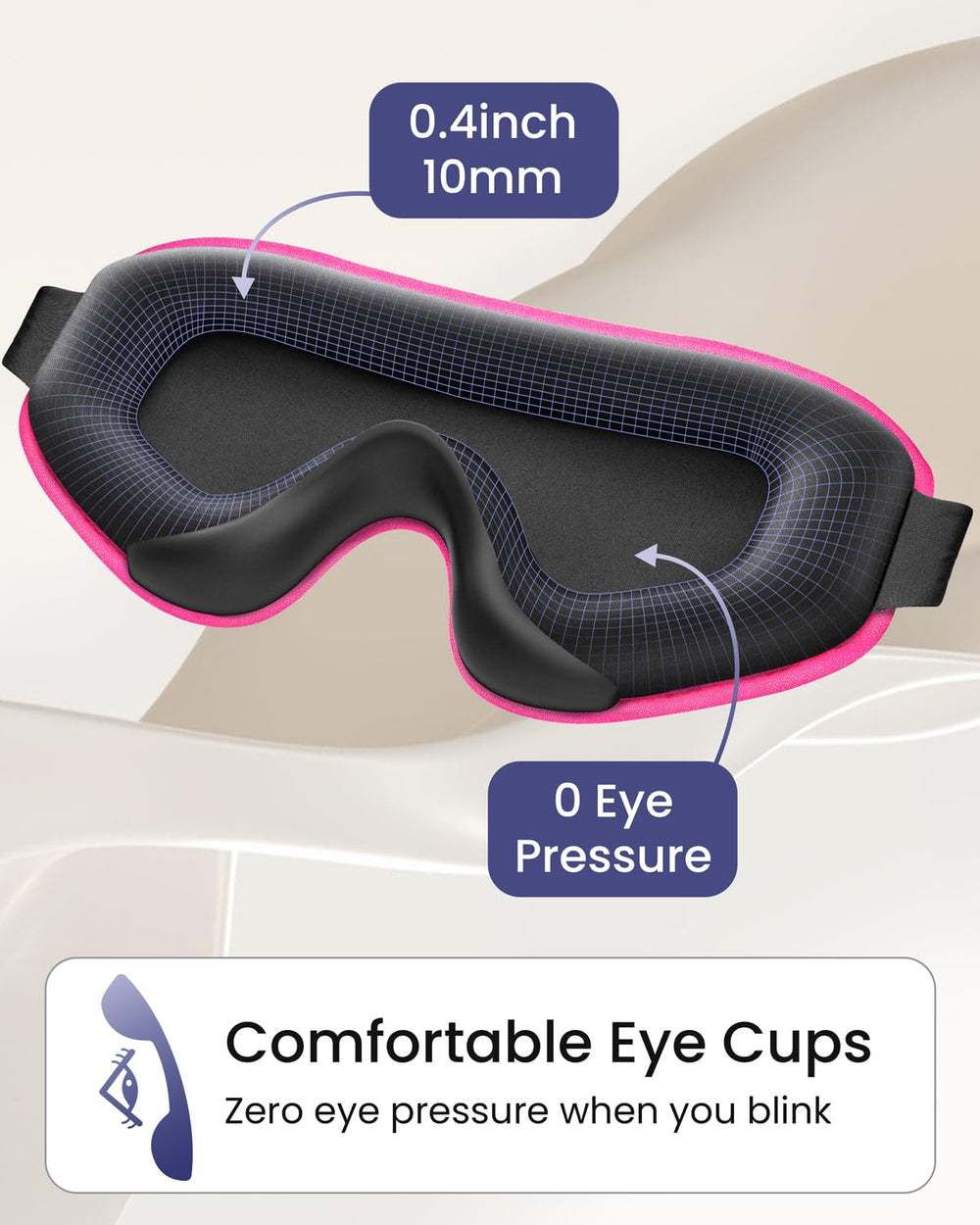 WAOAW Sleep Mask on-the-go use enables comfortable darkened rest anywhere.