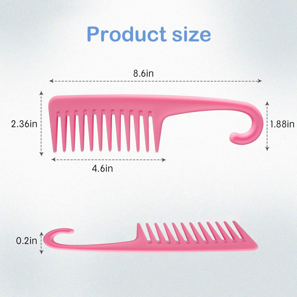 Wapodeai wide-tooth comb for curly hair reduces snags.