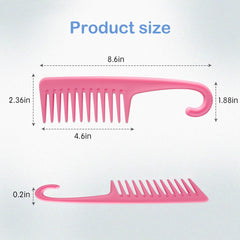 Wapodeai wide-tooth comb for curly hair reduces snags.