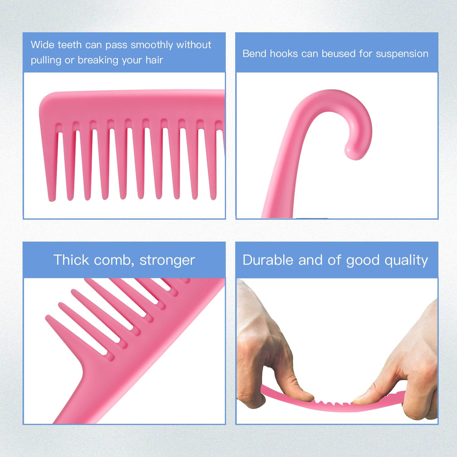 Wapodeai wide-tooth comb for kids hair care with gentle detangling.