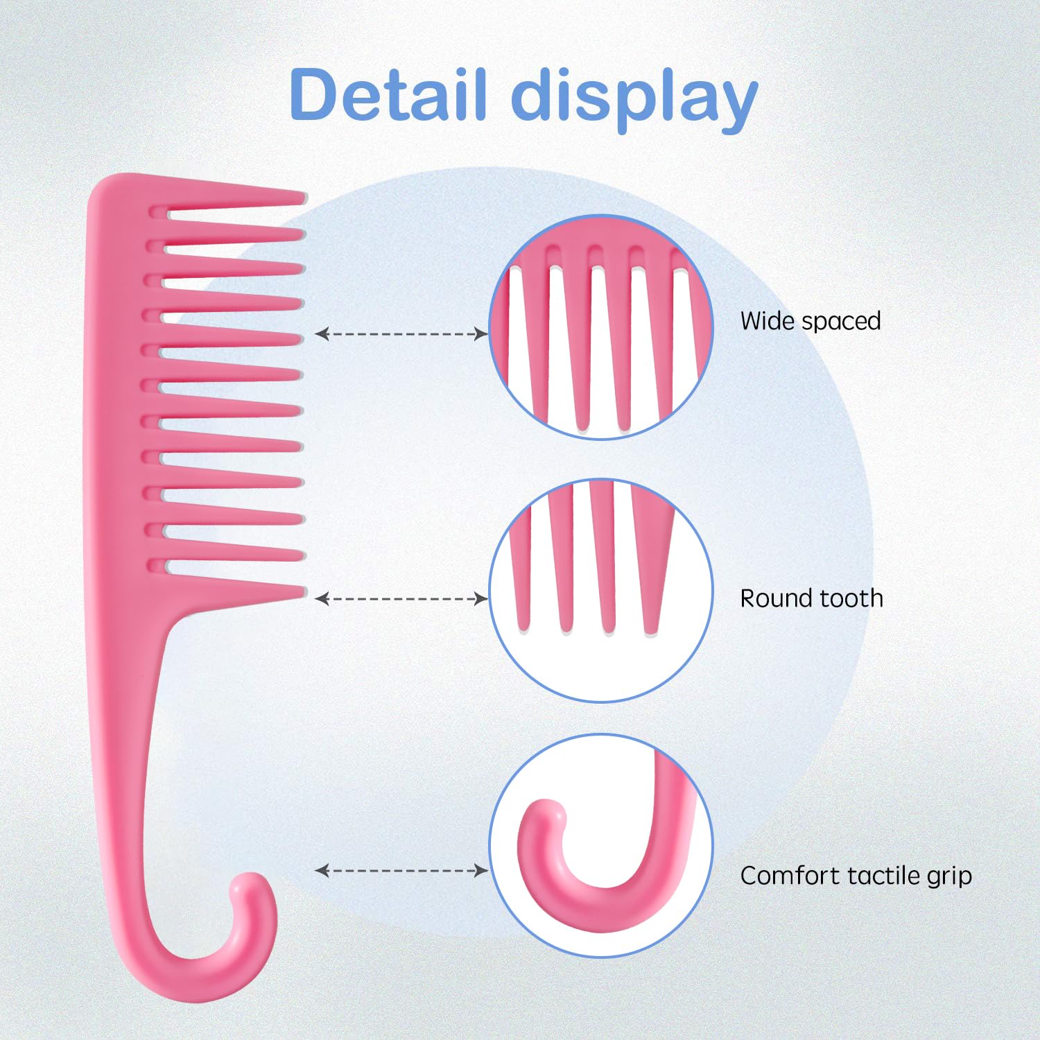 Wapodeai wide-tooth comb used on wet hair helps distribute conditioner.