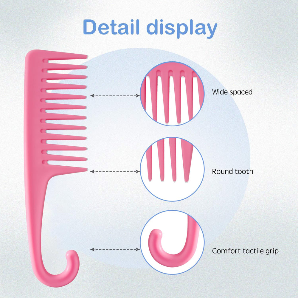 Wapodeai wide-tooth comb used on wet hair helps distribute conditioner.