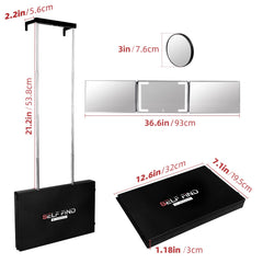 Warive Self Find-3 Way Mirror 360-degree rotation enables precise viewing