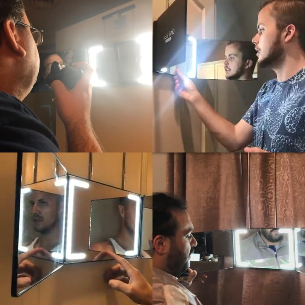 Warive Self Find-3 Way Mirror rechargeable battery for cordless use
