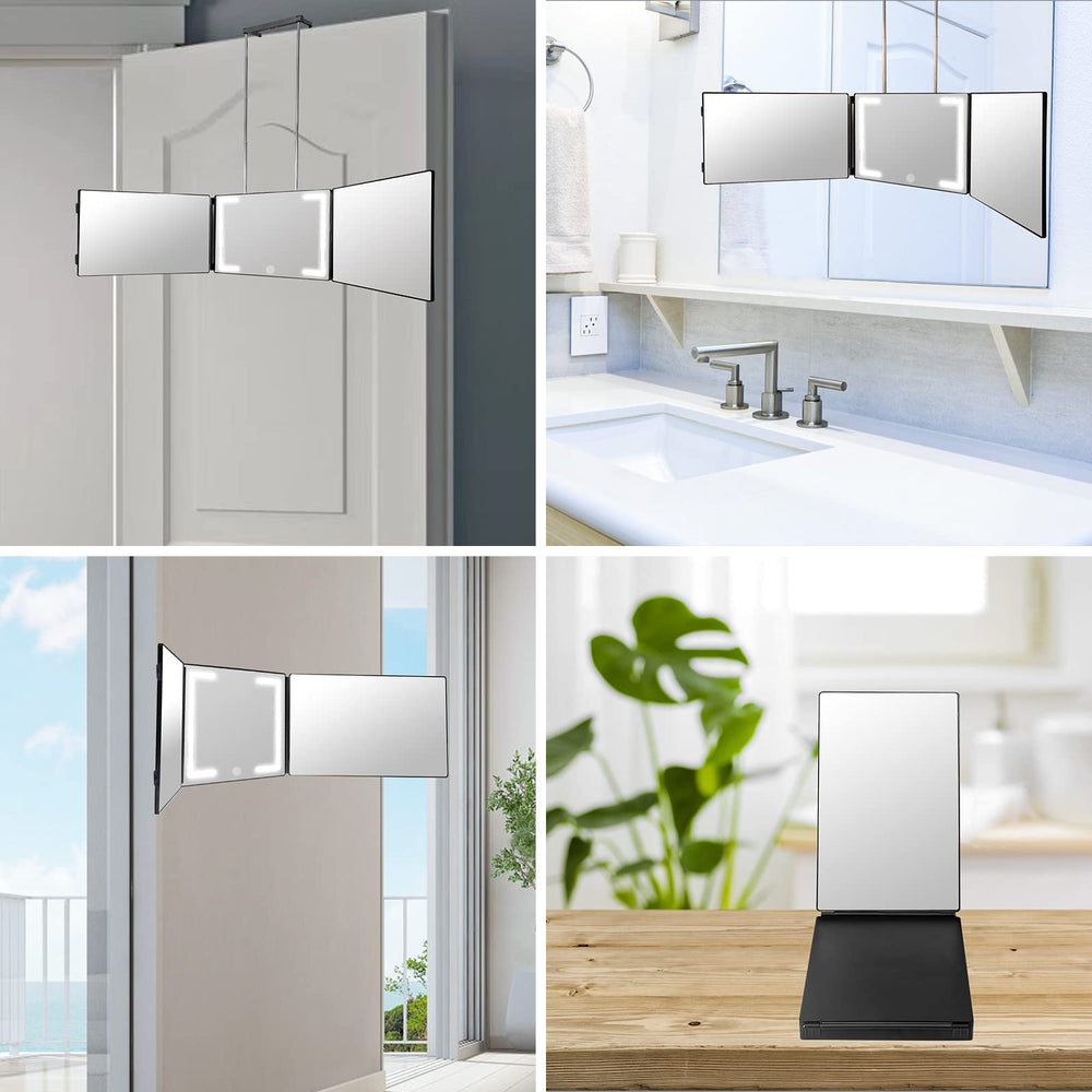 Warive Self Find-3 Way Mirror travel-friendly compact design for small spaces and trips