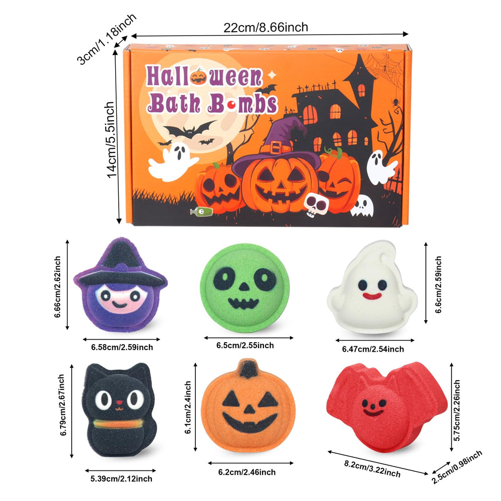WARMLIFE Halloween bath bombs packaging shows gift-ready box for gifting