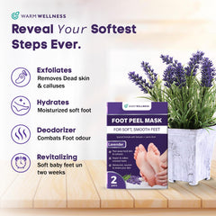 WARMWELLNESS lavender-booties ready for soothing dry, cracked feet