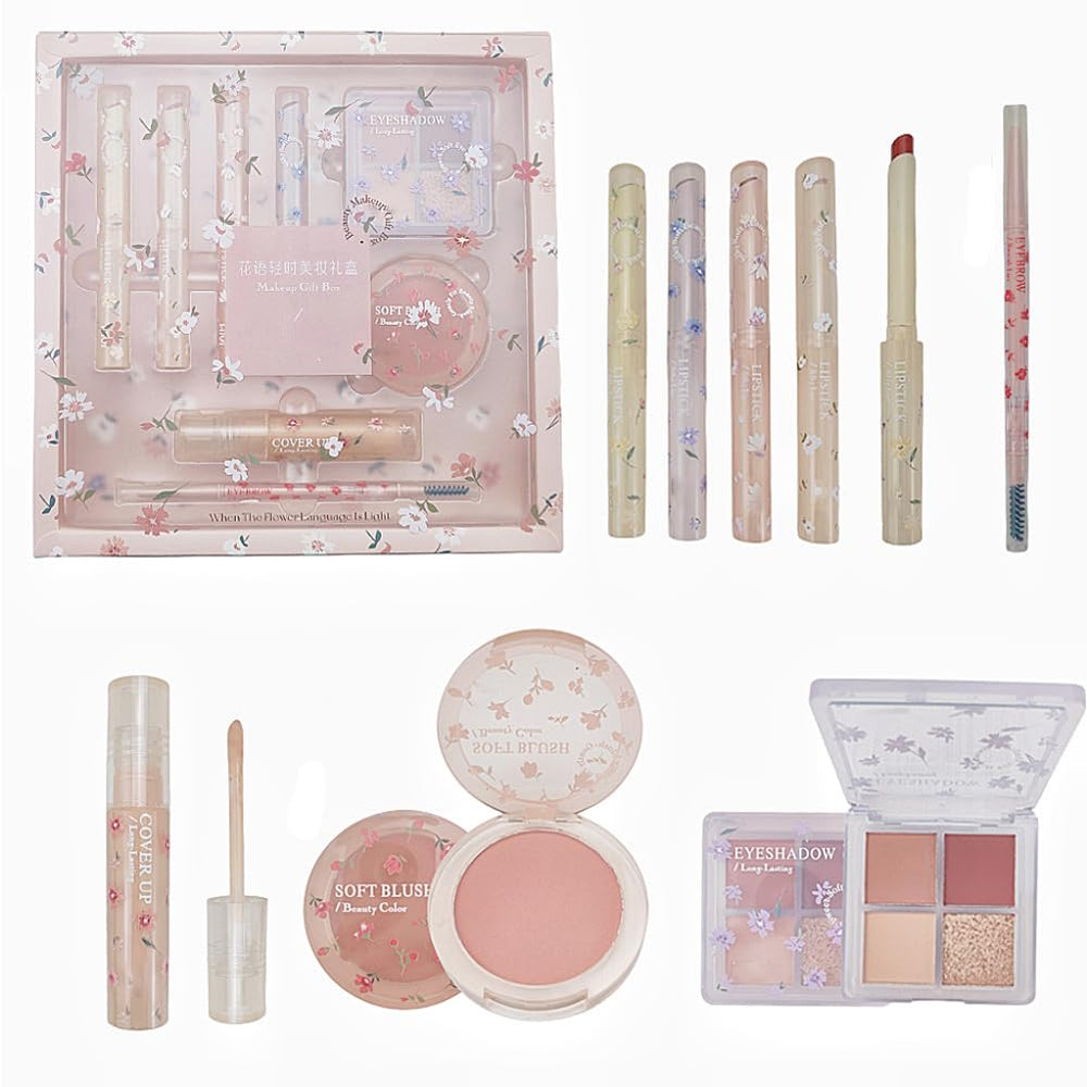 Wasaiggon 8-piece makeup kit box display for beginners and gifting